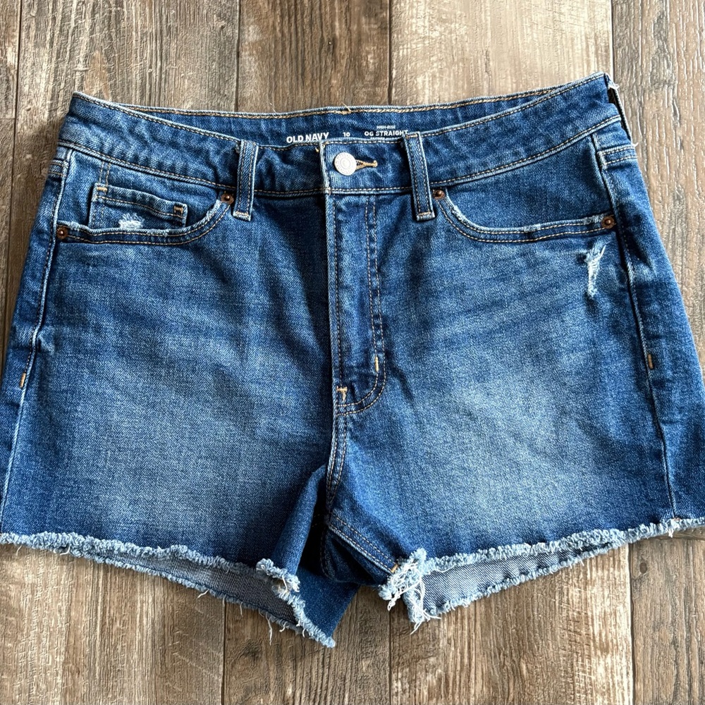 Old Navy Women's Distressed Blue Jean Shorts